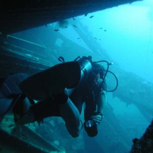 Diver at Marcus Wreck