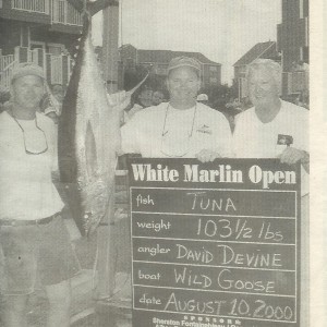 White Marlin Open 2nd place Yellowfin