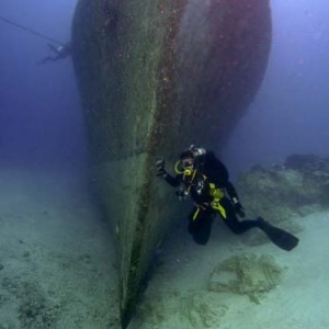 Wreck of the Minesweeper C-53 in Cozumel