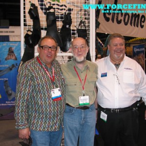 Bob, Barry and Pete at the Force fins DEMA booth