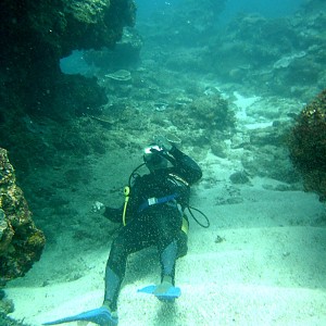 Diver Reclining under Arch