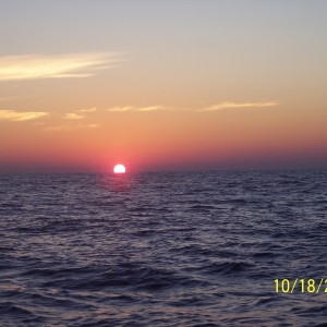 Sunrise on the ocean
