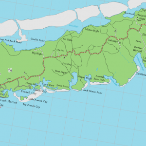 Roatan Map, mid section