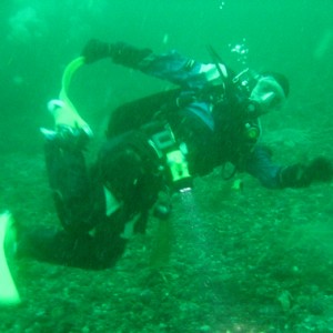 Practicing Underwater Yoga