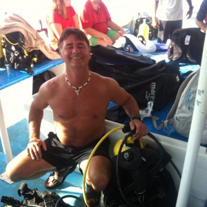 Me and the dive boat Cuba Nov 2012