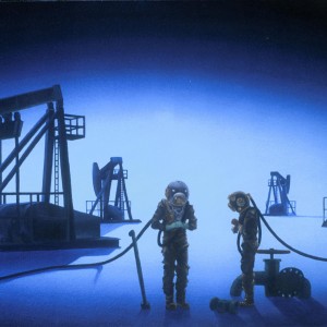 COUPLE AT WORK IN THE OIL FIELDS AT THE ANGELUS -  by Pascal