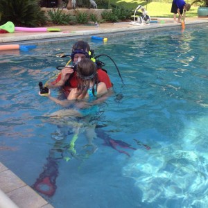 Taking my son for a shallow dive