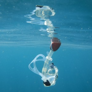 Snorkelbuoy® - mask and snorkel floating on the surface