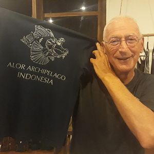 Steven Weinberg posing with our tshirt :)