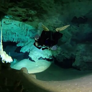 Dive into Darkness: Exploring Caves with the Orcatorch D910V Videolight