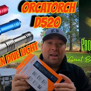 😎Amazing Backup Dive Light! The OrcaTorch D520 1000 Lumens