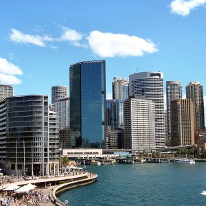 Downtown Sydney from the opera house
