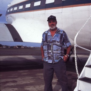 a Caribbean Airlines DC-3 and Bill Evans, owner