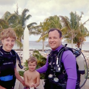 Mrs. reefseal and me about to dive with future dive buddie
