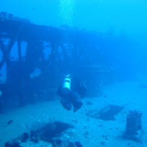 Wreck of the SanPedro Oahu, HI (Eddie in Background)