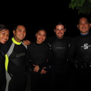 our night dive group