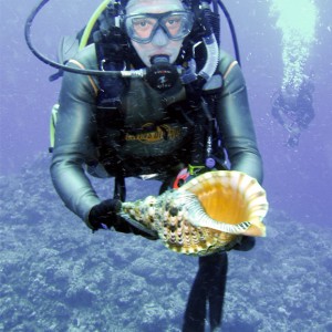 Diver with Triton Shell