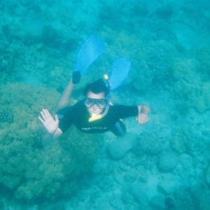 Me freediving (July 2006 in Kona, Hawaii in the Place of Refuge)