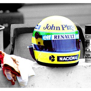 Ayrton Senna's helmet at the Grand Prix Of MontrÃ©al, Canada