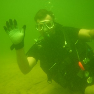 Brothers first dive.