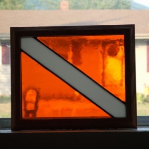 Orange Stained Glass Diver Down Flags - no flash