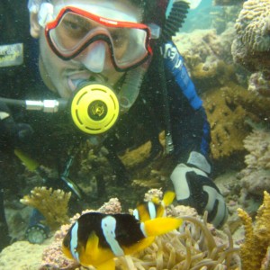 my brother in Janna island with a clown fish