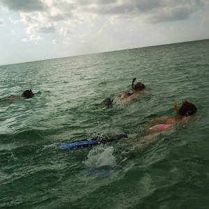 Freediving for lobsters with the girls