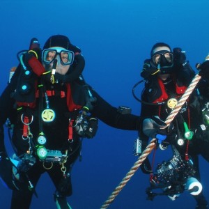 Optima Diving Buddies Ascending From Wreck