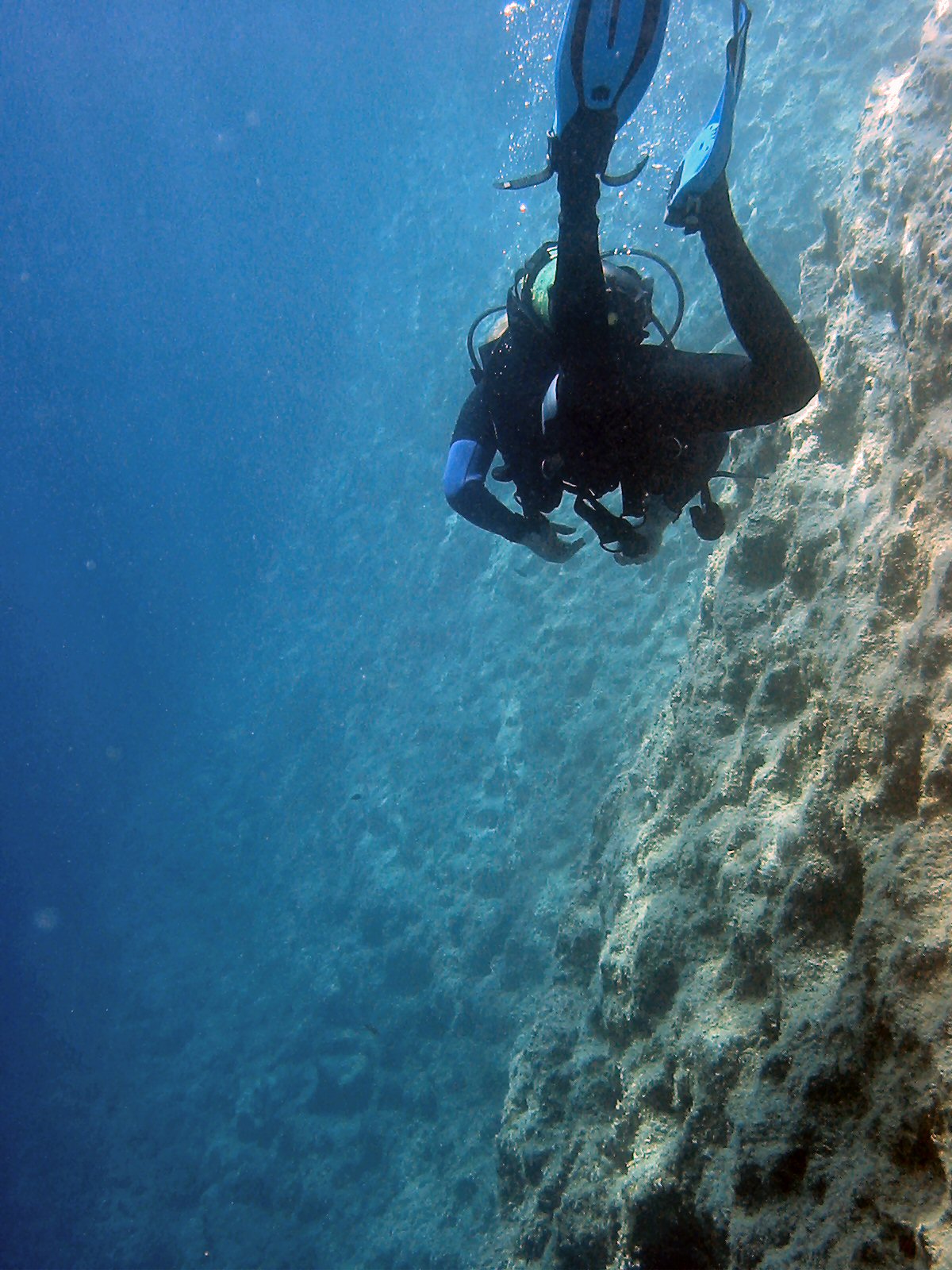 A wall dive in Zakynthos