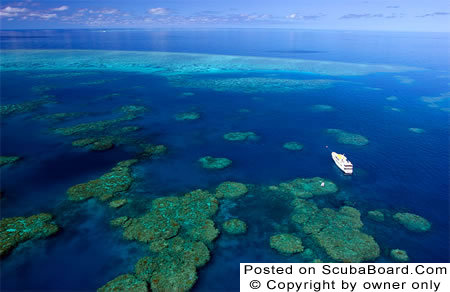 Aerial of great barrier reef
