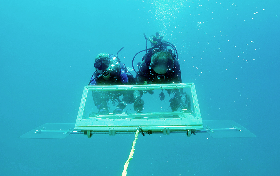 Dive sled with communications to boat