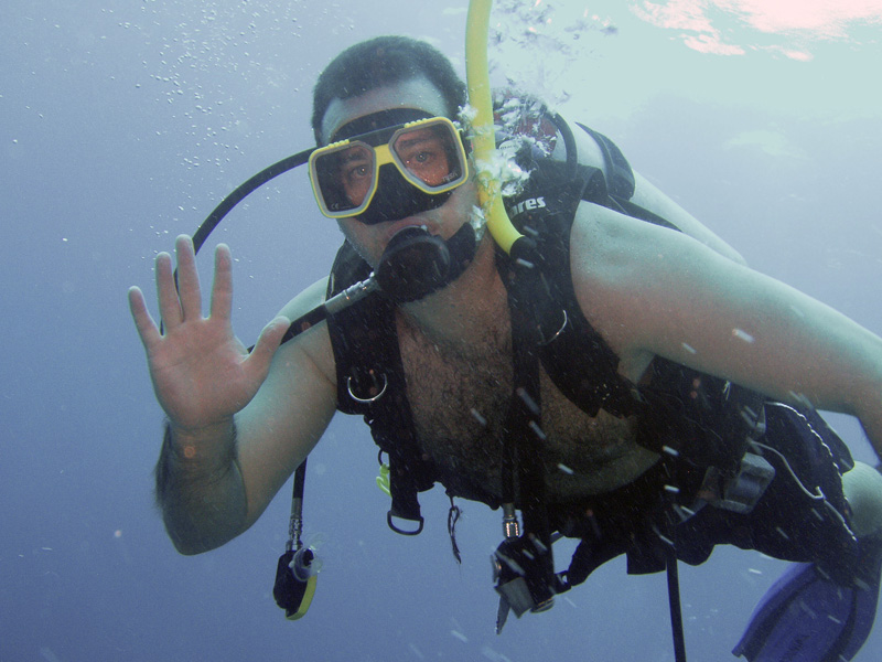 Diver in Curacao