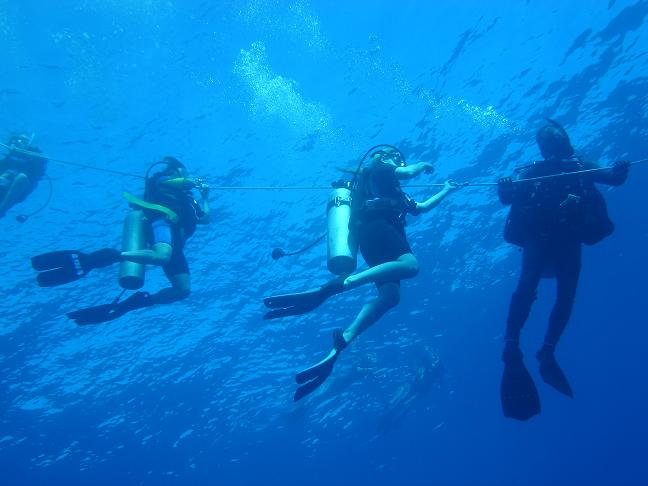 Line down the the YO-257 (Inst. Eddie with New Divers)