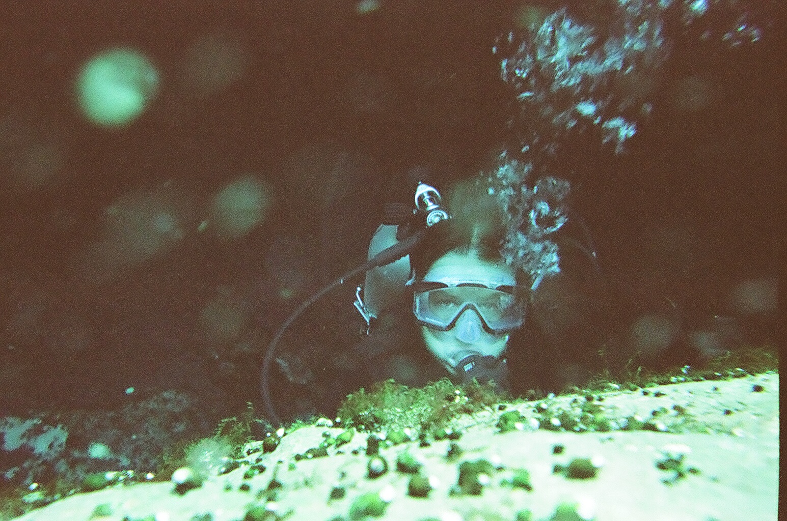 Me swimming out the cavern at Cypress