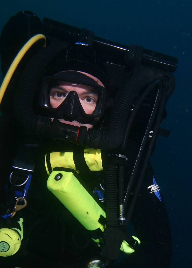 Myself on a rebreather
