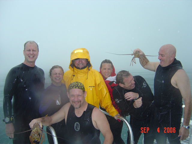 Our dive group w/ Captain Gary