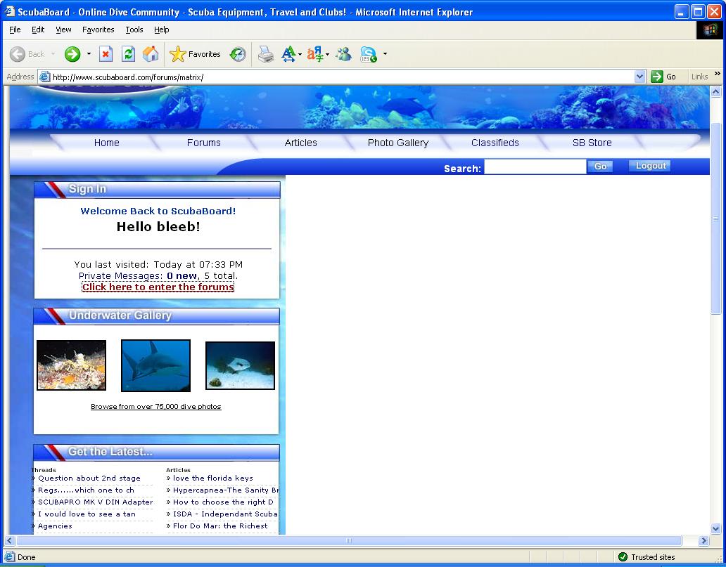 SB homepage screenshot