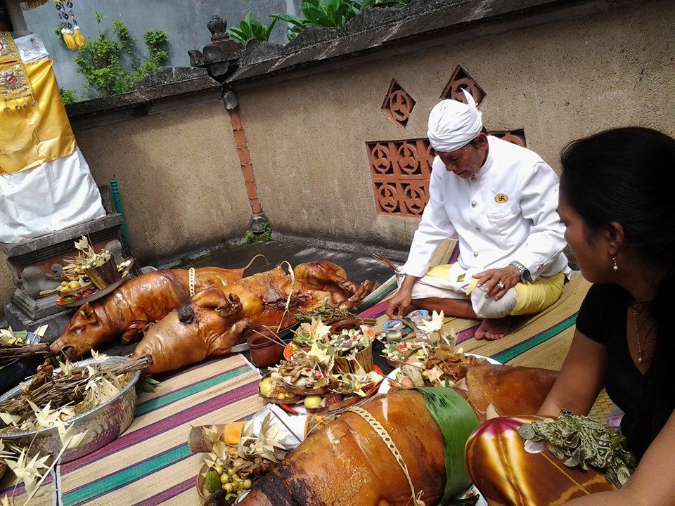 Suckling pig is commonly served very special celebrations in Balinese culture