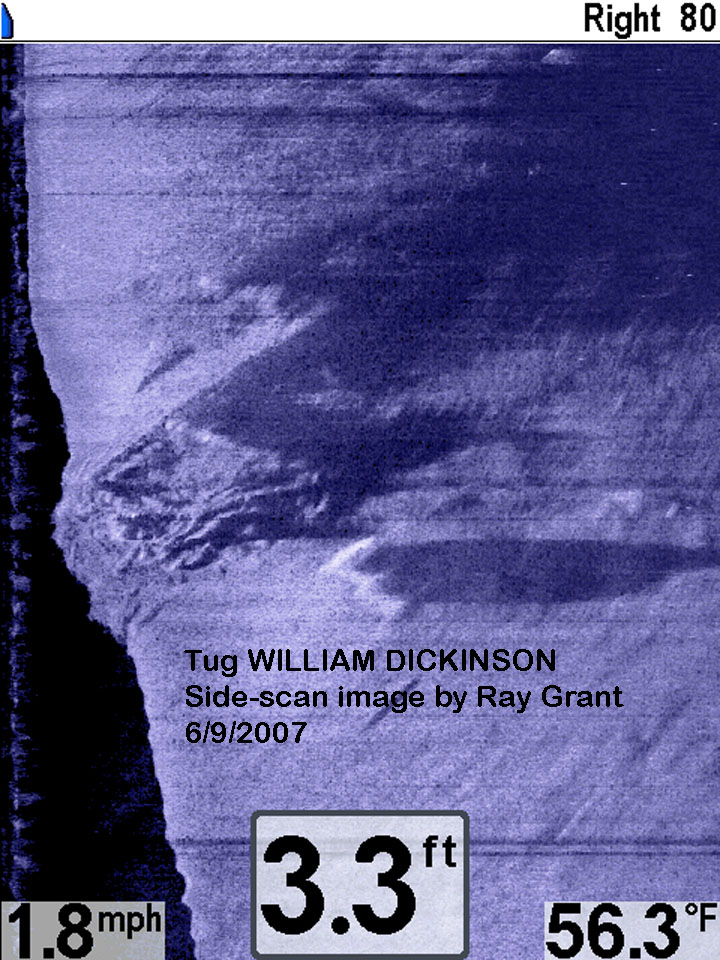 Tug WILLIAM DICKINSON side-scan image
