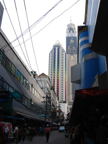 view of our hotel from phetchaburi street