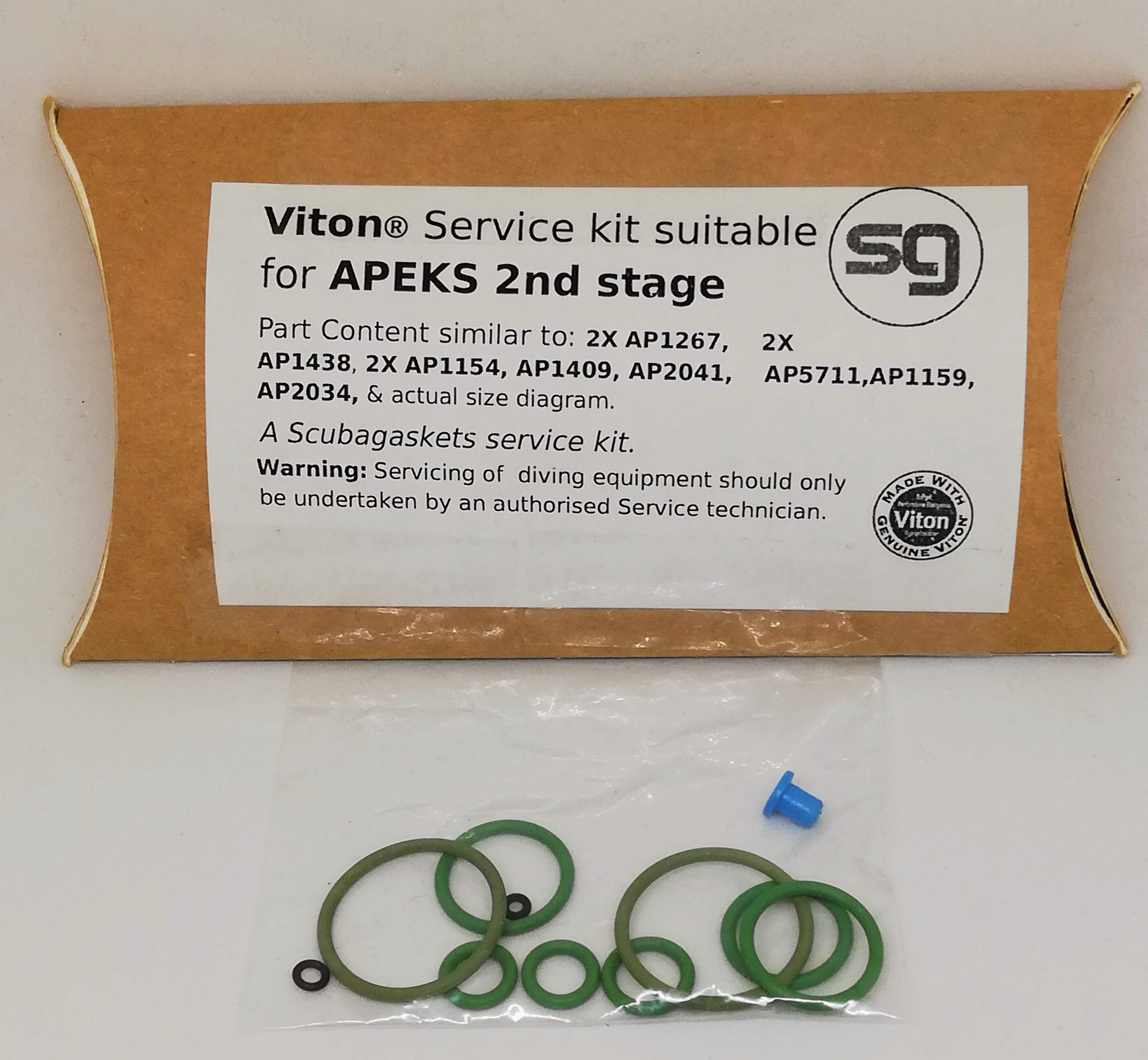 Viton Service kit for pure oxygen 2nd stages