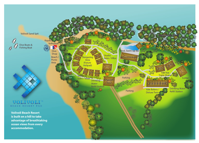Volivoli Beach Resort Map